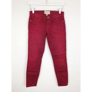 CURRENT/ELLIOTT Leopard Stiletto Skinny Jeans